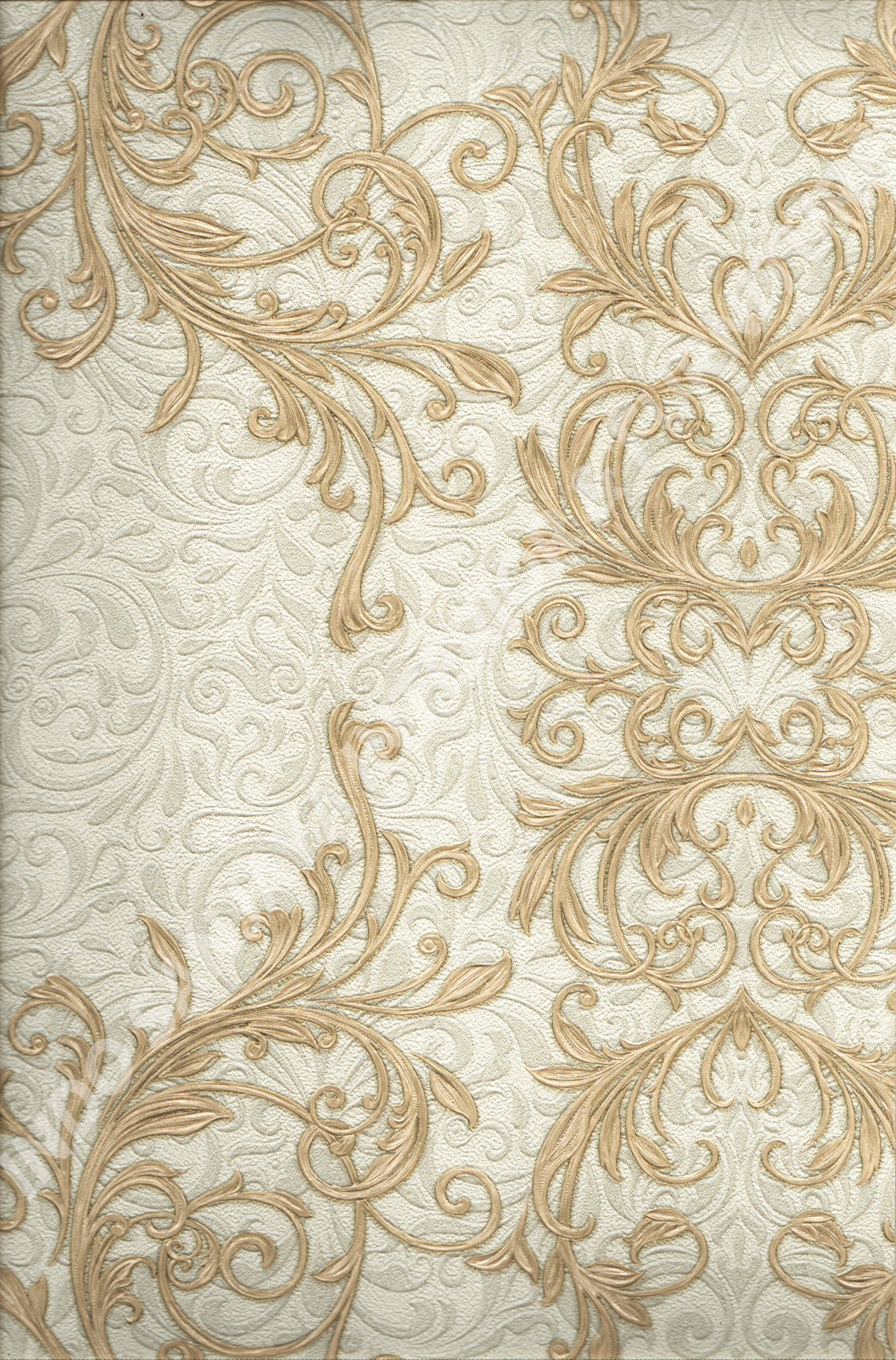 wallpaper BONITA:11012 corak Klasik / Batik (Damask) warna Abu-Abu ,Cream