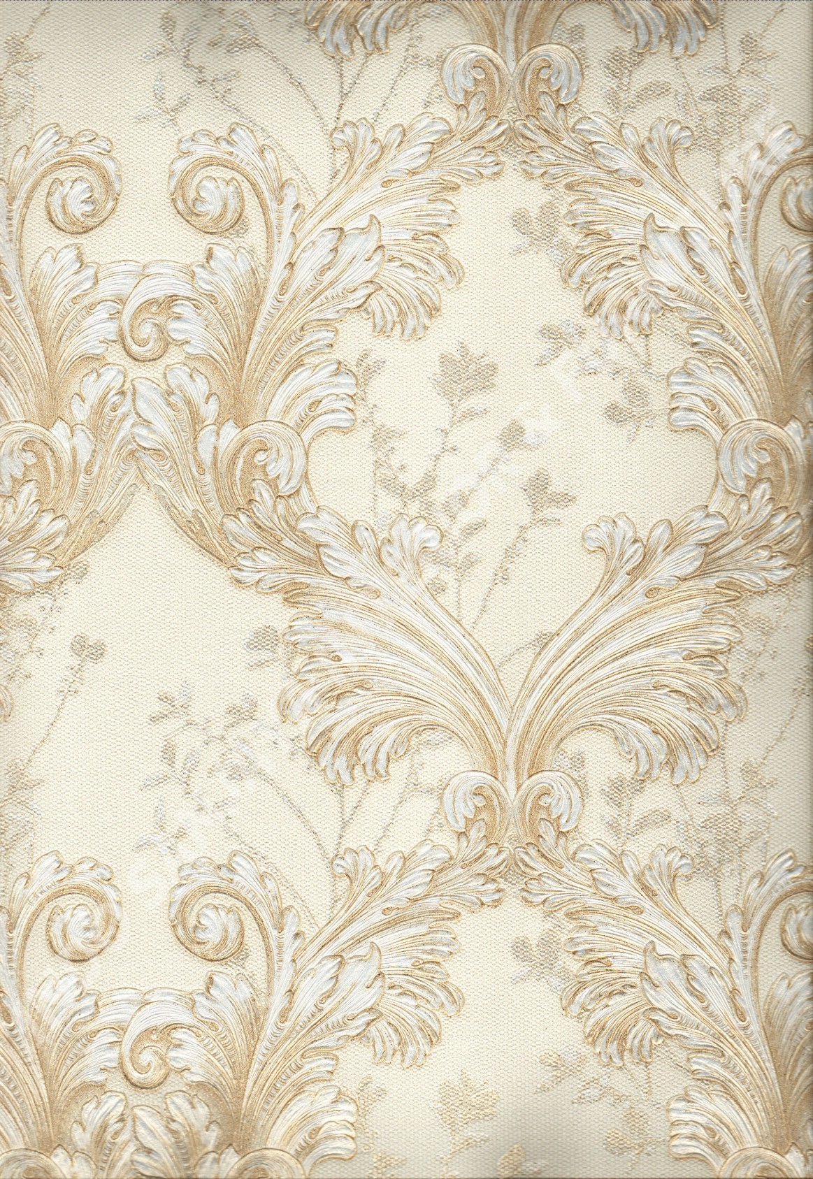 wallpaper LAKIA:87022 corak Klasik / Batik (Damask) warna Cream