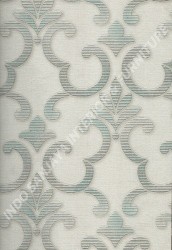 wallpaper SELECTION:10028-1 corak Klasik / Batik (Damask),Minimalis / Polos warna Putih,Abu-Abu,Hijau,Cream