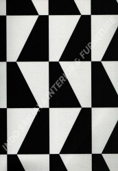 wallpaper PHOENIX:76114-1 corak Modern / 3D warna Putih,Hitam