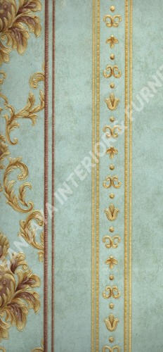 wallpaper MELBOURNE:HR-16166 corak Klasik / Batik (Damask) ,Garis warna Biru ,Coklat