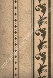 wallpaper LEVANTE:L444-18 corak Klasik / Batik (Damask) warna Hijau,Cream,Coklat
