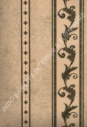 wallpaper LEVANTE:L444-18 corak Klasik / Batik (Damask) warna Hijau,Cream,Coklat
