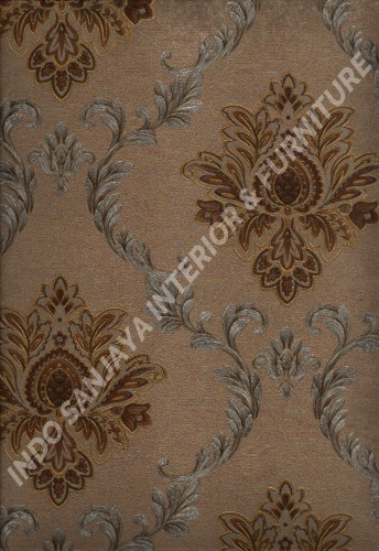 wallpaper   Wallpaper Klasik Batik (Damask) L444-21:L444-21 corak  warna 