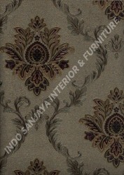 wallpaper LEVANTE:L444-23 corak Klasik / Batik (Damask) warna Abu-Abu,Cream,Coklat