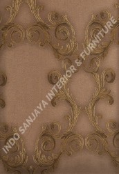 wallpaper LEVANTE:L444-33 corak Klasik / Batik (Damask) warna Coklat