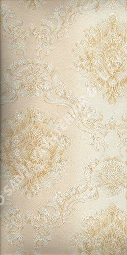 wallpaper LEVANTE:L444-46 corak Klasik / Batik (Damask) warna Cream