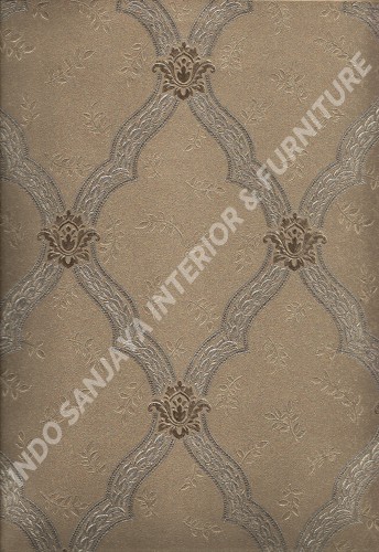 wallpaper LEVANTE:L444-76 corak Klasik / Batik (Damask) warna Coklat