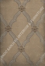 wallpaper LEVANTE:L444-76 corak Klasik / Batik (Damask) warna Coklat