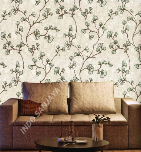 wallpaper Cozy House:CZZ-541-2 corak Klasik / Batik (Damask) ,Bulat / Geometri warna Abu-Abu