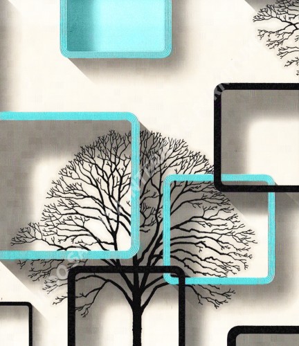 wallpaper TRENZONE:YS-8133 corak Modern / 3D warna Putih