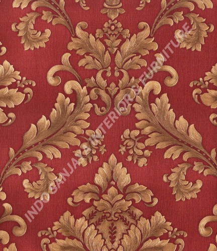 wallpaper   Wallpaper Klasik Batik (Damask) 360007:360007 corak  warna 