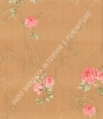 wallpaper   Wallpaper Klasik Batik (Damask) 363404:363404 corak  warna 