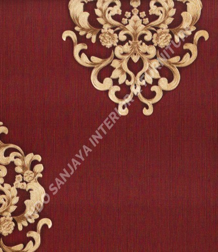 wallpaper Celio:363305 corak Klasik / Batik (Damask) warna Merah ,Biru