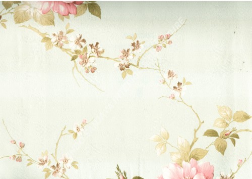 wallpaper MADONA:MD7331 corak Bunga ,Klasik / Batik (Damask) warna Cream