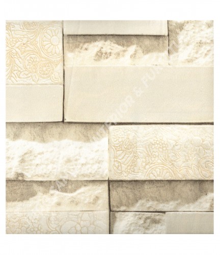 wallpaper MADONA:MD3160 corak Klasik / Batik (Damask) ,Batu-Batuan warna Cream