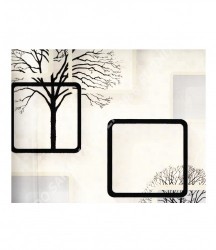 wallpaper MADONA:MD6134 corak Modern / 3D warna Cream,Coklat