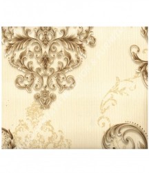 wallpaper MADONA:MD3512 corak Modern / 3D warna Cream,Coklat