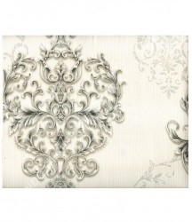 wallpaper MADONA:MD3510 corak Klasik / Batik (Damask) warna Putih