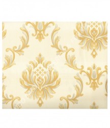 wallpaper MADONA:MD8040 corak Klasik / Batik (Damask) warna Putih