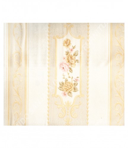 wallpaper MADONA:MD7361 corak Klasik / Batik (Damask) warna Cream