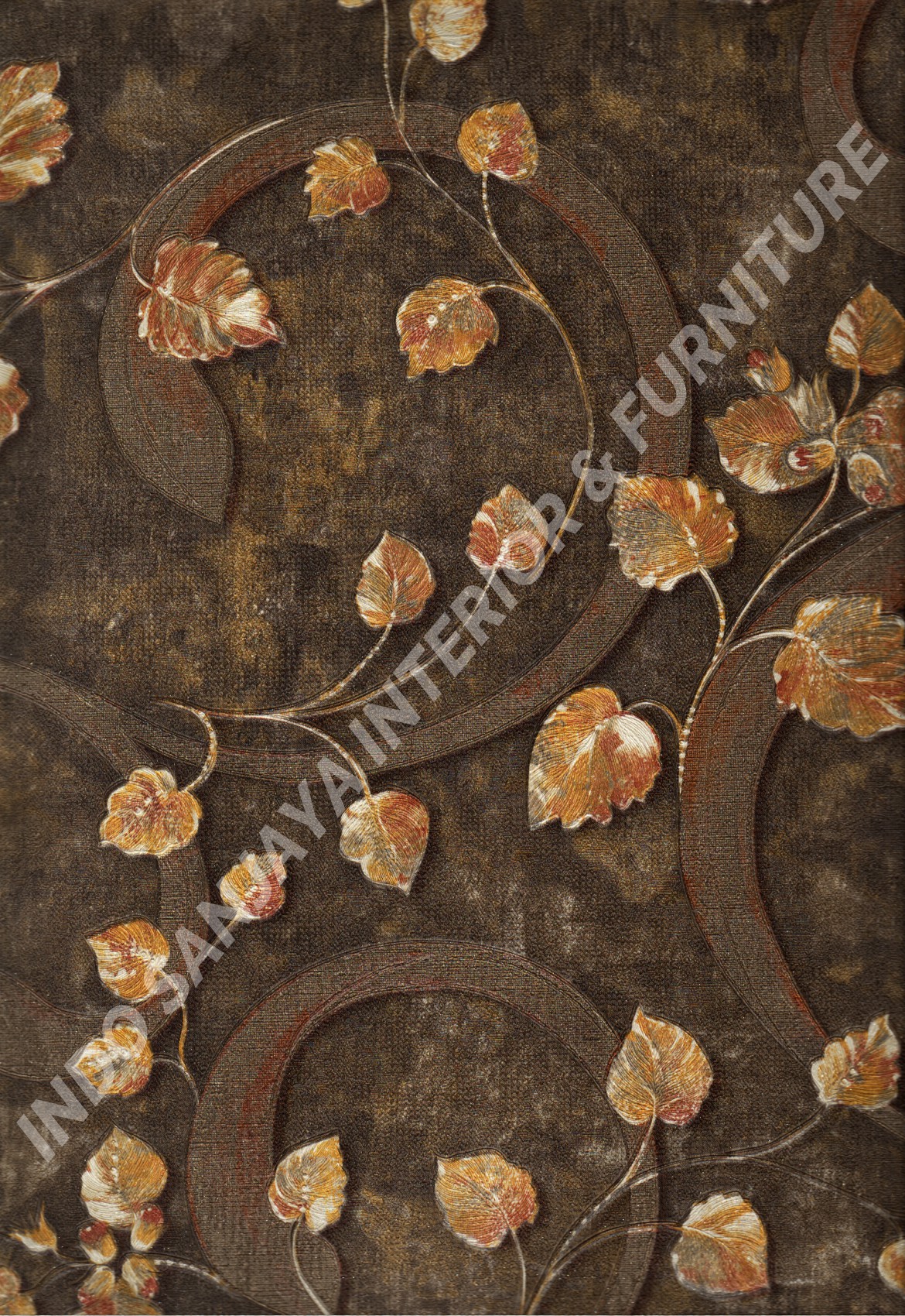 wallpaper   Wallpaper Daun Daunan DL10405:DL10405 corak  warna 
