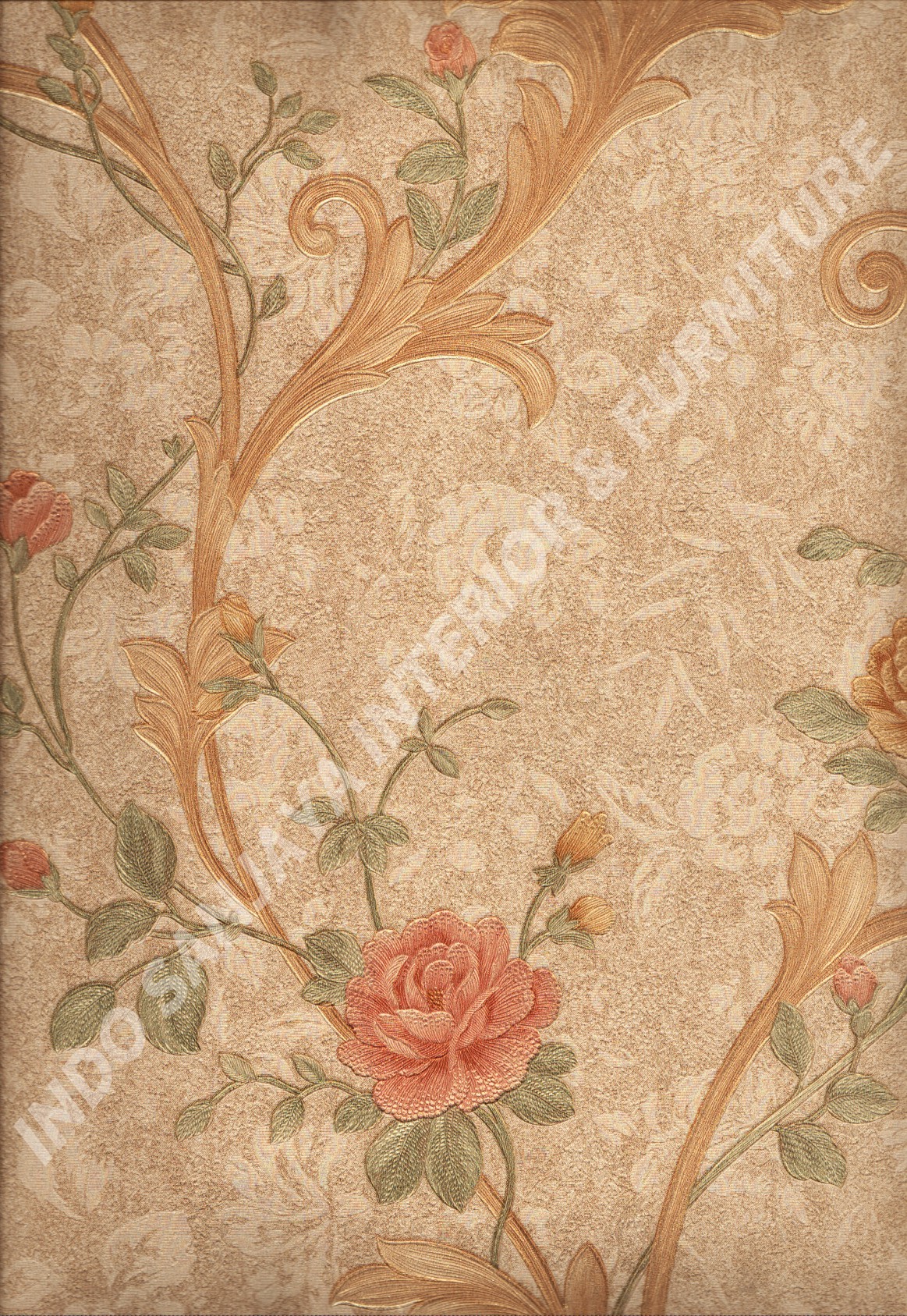 wallpaper   Wallpaper Bunga 51009-5:51009-5 corak  warna 