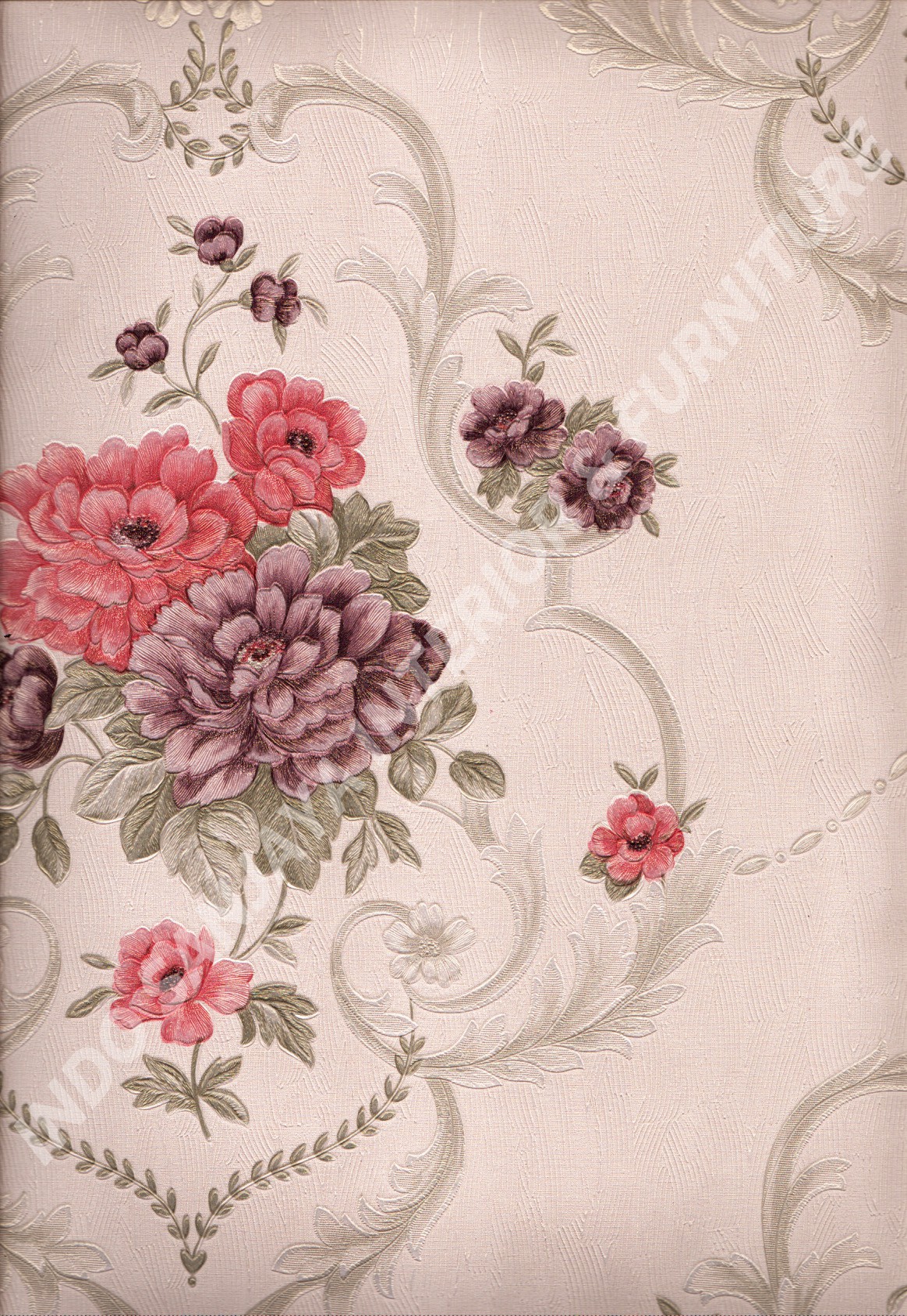wallpaper   Wallpaper Bunga AY8801:AY8801 corak  warna 