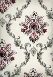 wallpaper LEVANTE:L444-09 corak Klasik / Batik (Damask) warna Abu-Abu,Merah