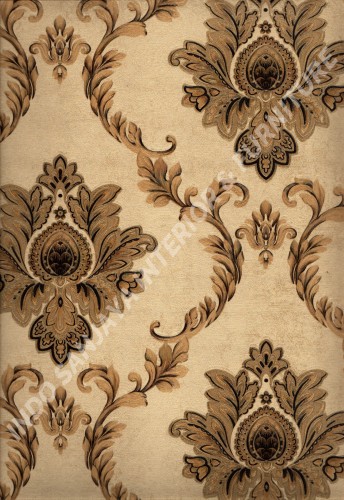 wallpaper   Wallpaper Klasik Batik (Damask) L444-17:L444-17 corak  warna 