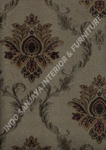 wallpaper   Wallpaper Klasik Batik (Damask) L444-23:L444-23 corak  warna 