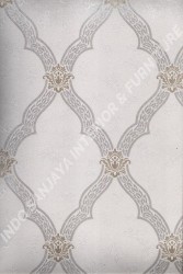wallpaper LEVANTE:L444-72 corak Klasik / Batik (Damask) warna Abu-Abu
