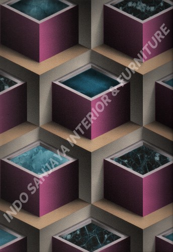 wallpaper   Wallpaper Modern 3D 703-2:703-2 corak  warna 