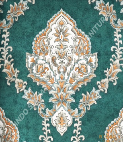 wallpaper   Wallpaper Klasik Batik (Damask) B-2504:B-2504 corak  warna 