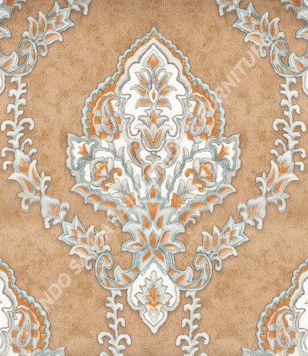 wallpaper   Wallpaper Klasik Batik (Damask) B-2507:B-2507 corak  warna 