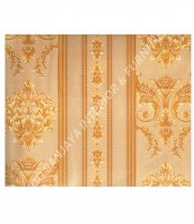 wallpaper MADONA:MD3533 corak Klasik / Batik (Damask) warna Hijau,Cream