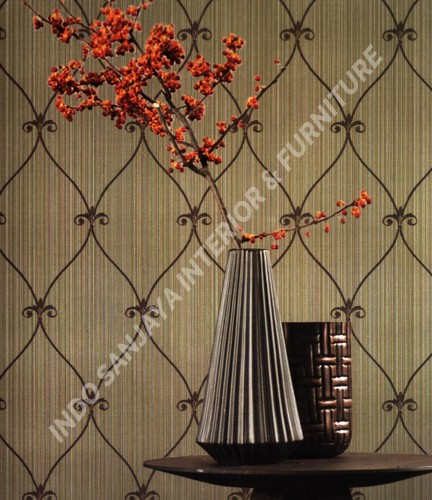 wallpaper Wallpaper Klasik Batik (Damask) 13-22156:13-22156 corak  warna 